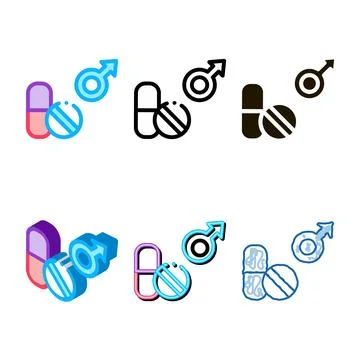 Pills man pack power icon vector outline 库存插图