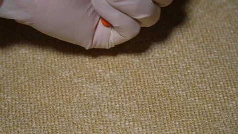 Pills. Medication closeup. Hand puts multicolored pills and capsules on a napkin Stock Footage 99462427