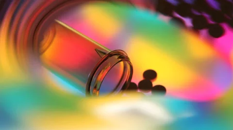 Pills next to a bottle Stock Footage 32243256