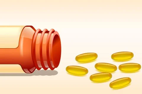 Pills omega Stock Illustration