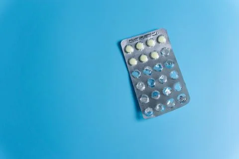 Pills in pack Stock Photos