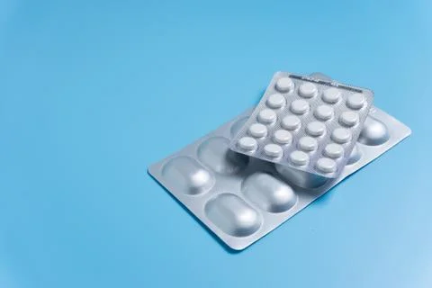 Pills in pack Stock Photos