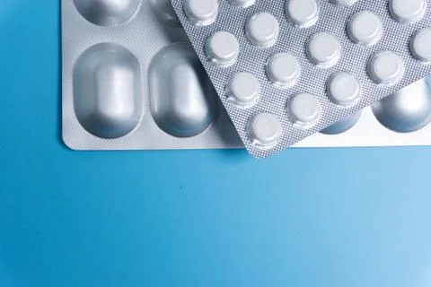 Pills in pack 스톡 사진