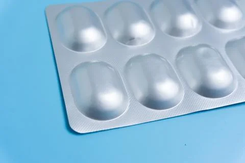 Pills in pack Stock Photos