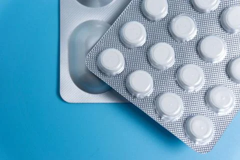 Pills in pack Stock Photos