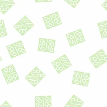 Pills package glyph vector seamless pattern sign Illustrazione stock