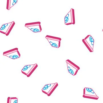 Pills in package isometric icon seamless pattern Illustrazione stock