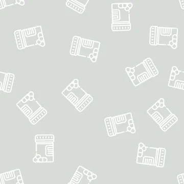 Pills package line vector seamless pattern black 스톡 일러스트
