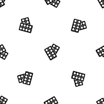 Pills in package pattern seamless black 스톡 일러스트
