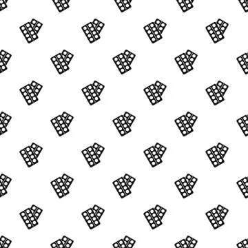 Pills in package pattern, simple style Stock Illustration