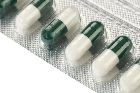 Pills in package Stock Photos