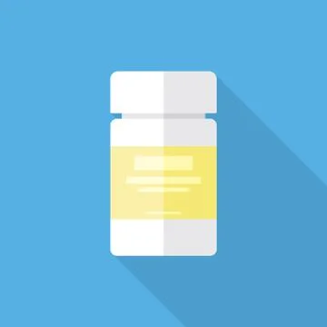 Pills Packaging Container Flat Icon Stock Illustration