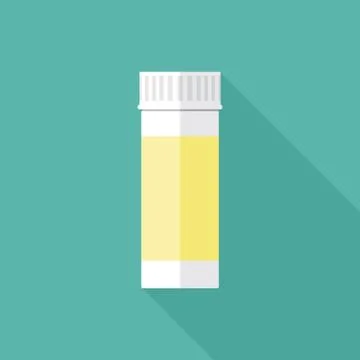 Pills Packaging Container Flat Icon Stock Illustration
