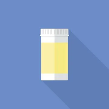 Pills Packaging Container Flat Icon Stock Illustration