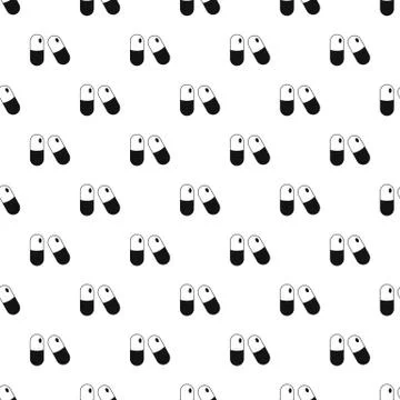 Pills pattern, simple style Stock Illustration