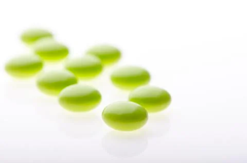 Pills in perspective Stock Photos