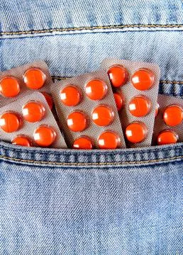 Pills in the Pocket Stock Photos