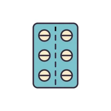 Pills related vector icon. Stock Illustration