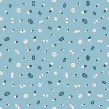 Pills seamless vector pattern in blue colors Illustrazione stock