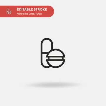 Pills Simple vector icon. Illustration symbol design template for web mobile  Stock Illustration