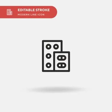 Pills Simple vector icon. Illustration symbol design template for web mobile  Stock Illustration