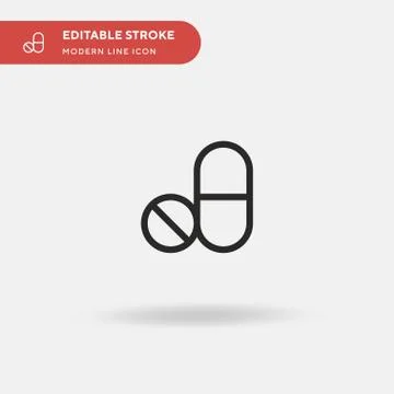 Pills Simple vector icon. Illustration symbol design template for web mobile  Stock Illustration