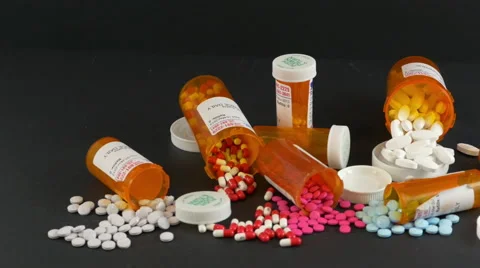 Pills Slide Through 1 Stock Footage 40632547