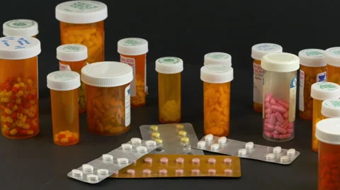 Pills Slide Through 2 Stock Footage 40632561