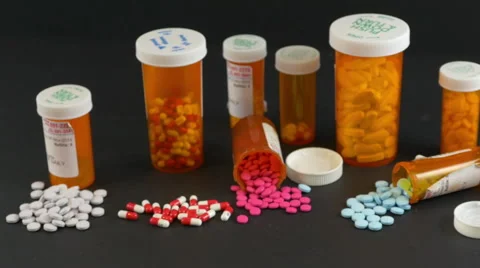 Pills Slide Through 3 Stock Footage 40632560