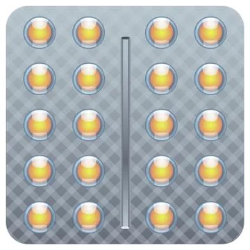 Pills on spoon Stock Illustration