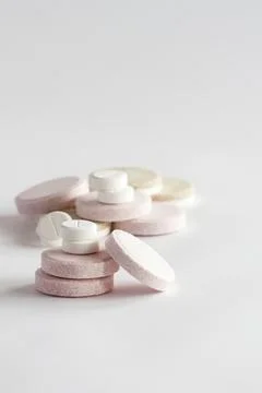 Pills stack and heap Stock Photos