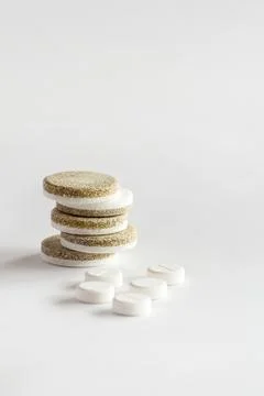 Pills stack Stock Photos