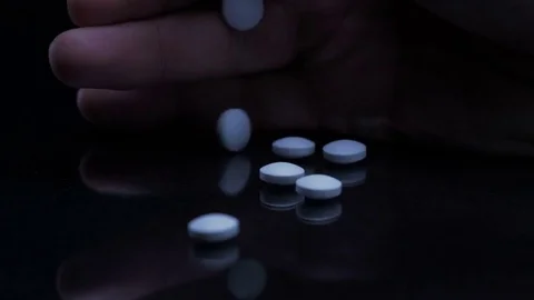 The pills on the table, medications Stock Footage 81255520