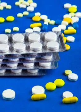 Pills on the Table Foto stock