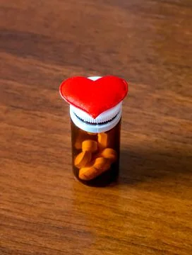 Pills on the Table Stock Photos