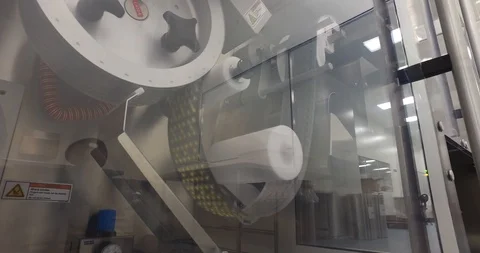 Pills tablets in factory Stock Footage 94755771