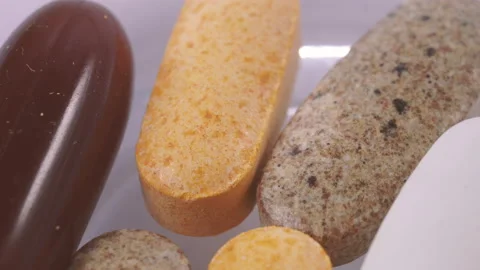 Pills. Tablets of various shapes. Close-up. Stock Footage 152729112