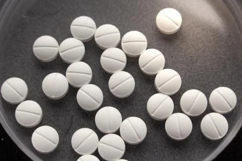 Pills on Tray Stock-Fotos