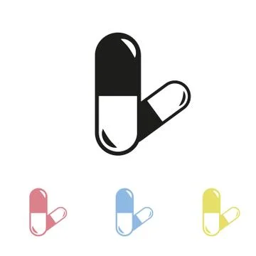 Pills vector icon Stock Illustration