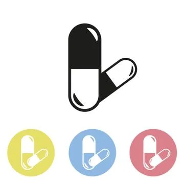 Pills vector icon Stock Illustration