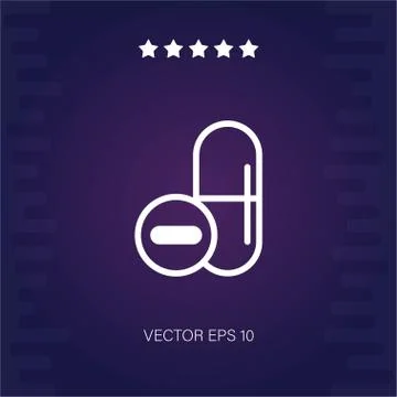 Pills vector icon Illustrazione stock