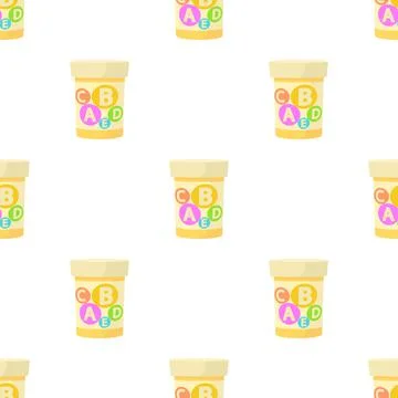 Pills vitamins pattern seamless vector Stock Illustration