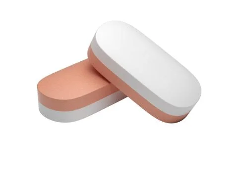 Pills on white background 3D rendering Stock Illustration