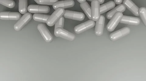 Pills on white background Stock Illustration
