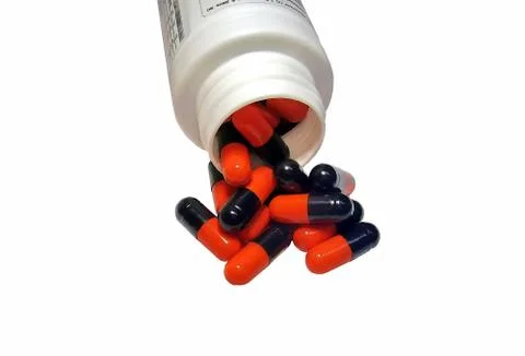Pills on a white background 스톡 사진