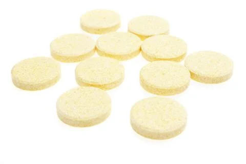 Pills on white background Foto stock