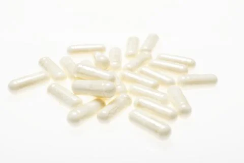 Pills on white background Stock Photos