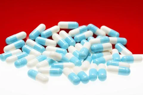 Pills on white background Stock Photos