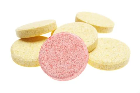 Pills on white background Stock Photos