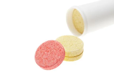 Pills on white background Stock Photos